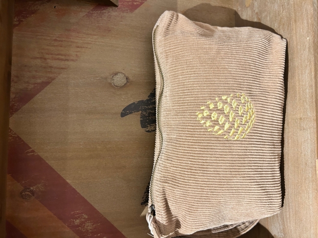 POCHETTE EN VELOUR CÔTELE